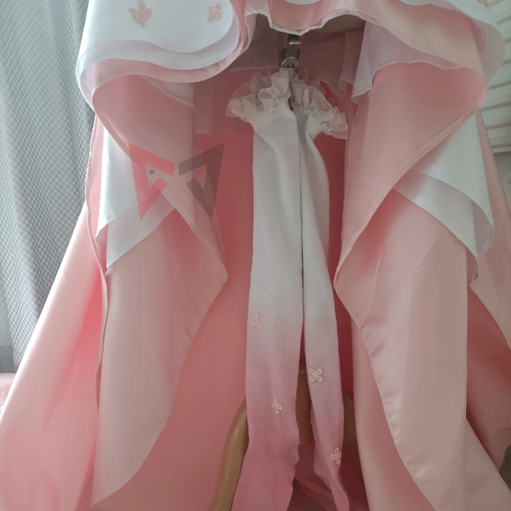 Nieuw Zwaard Art Online Yuuki Asuna Cosplay Kostuum Trouwjurk Wit Roze Bloemenset Voor Game Party Op Maat Gemaakt