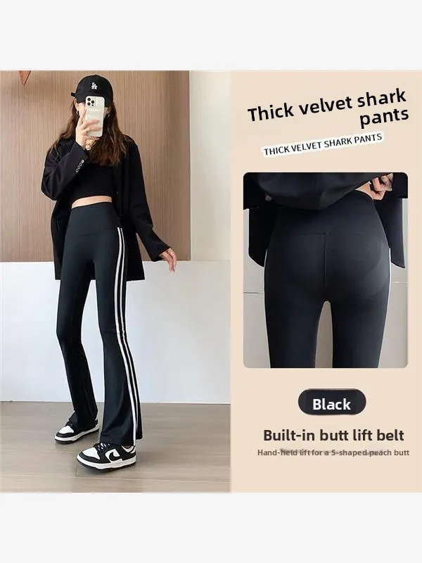 ハイウエストワイドレッグパンツヨガフィットスリムアーチスキンパンツ女性のアウターウェア夏のおなかコントロールタイトベースレイヤー