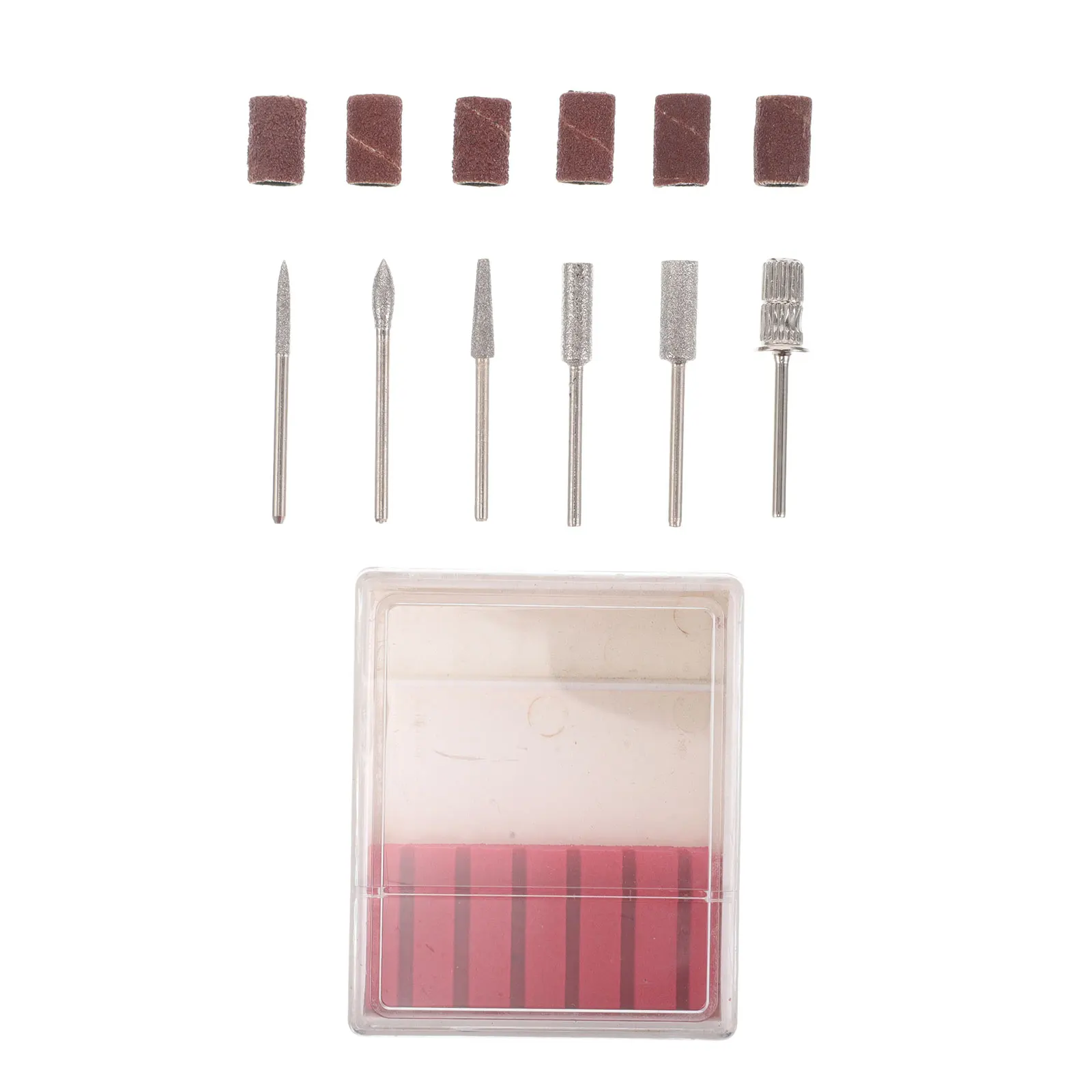 6Pcs Diamond Nail Bits Set Different Shapes Manicure Pedicure Drill Bits Grinding Polishing Electric File Sanding Bands