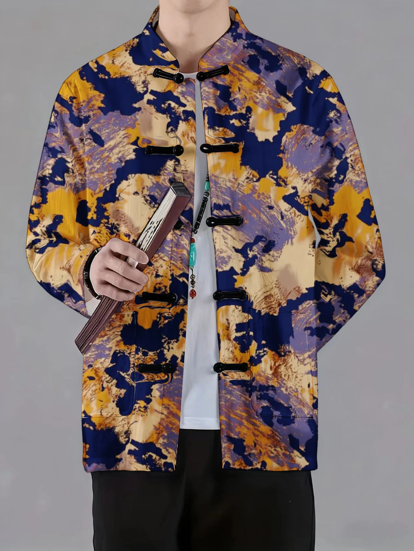 Veste pour homme à col mandari - Vintage Collectible Marbles avis et prix