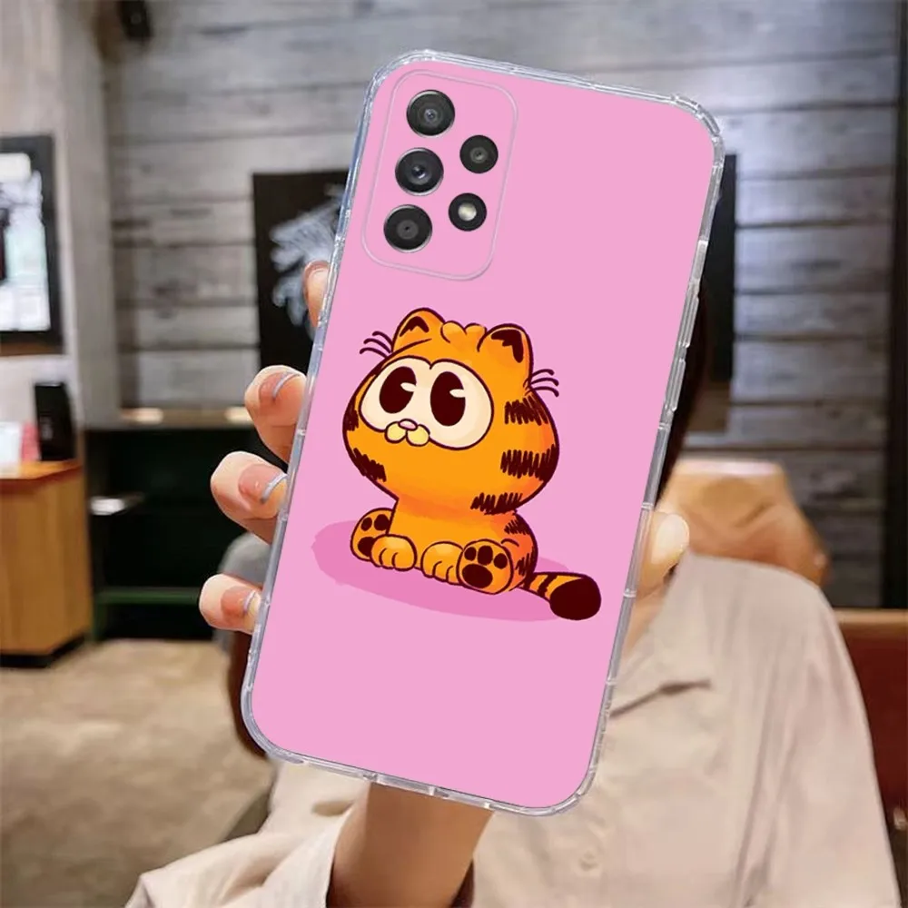 Cute Baby G-Garfields Phone Case For Samsung Galaxy A71,70,52,51,40,31,A50,30S,21S,Note20ultra Transparent Cover