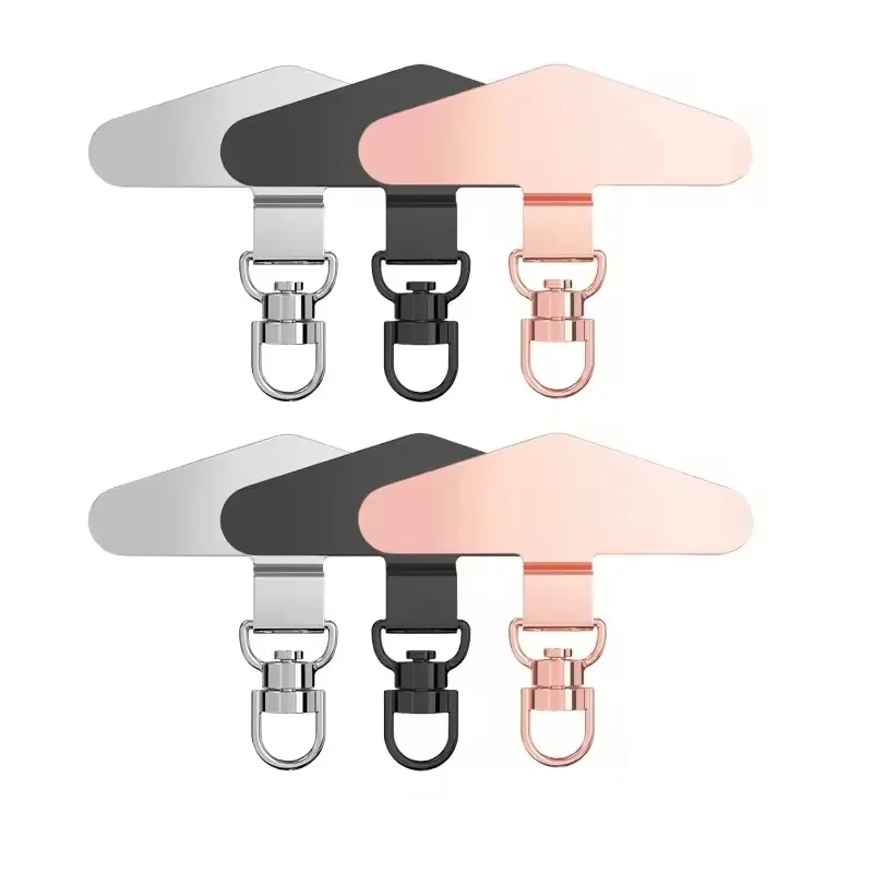 360 °   Rotatie Metaal Stalen Telefoon Tether Tab Mobiele telefoon Lanyard Patch Pakking Universele mobiele telefoon Lanyard Veiligheid Connector Stuk