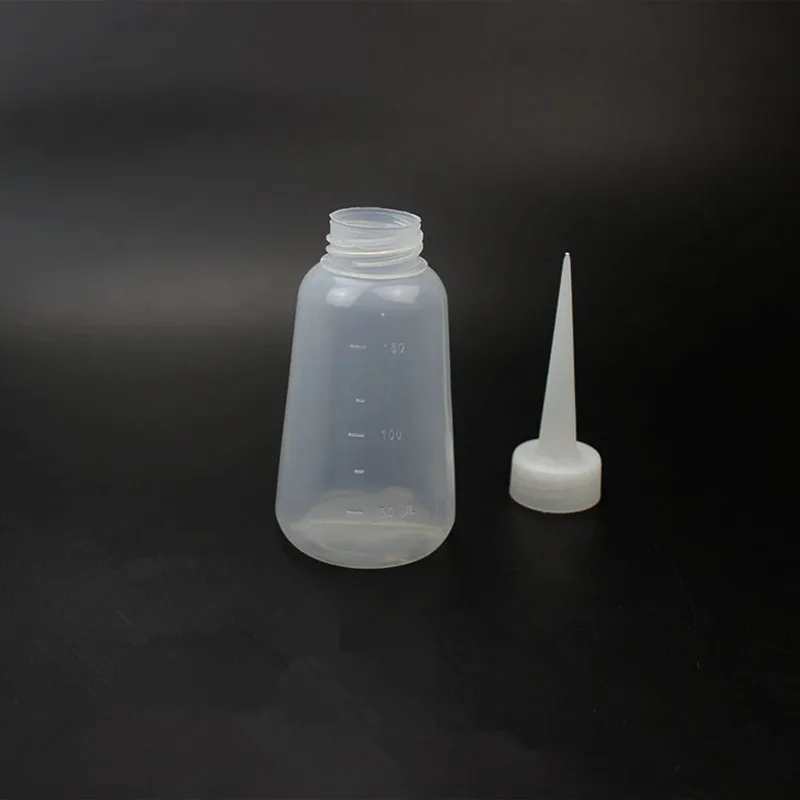 1pc Industrial Dispensing Bottle 100ML 150ML 250ML 500ML White And Transparent With Scale PU Material Pointed Beak Oil Pot