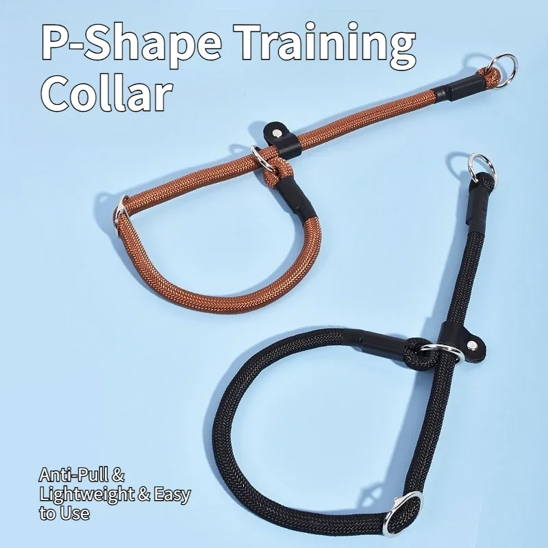 P-Chain Dog Collar Leash Anti-Escape Anti-Pull Training Small Medium Large Dogs Walking Neck Collar Pet Supplies