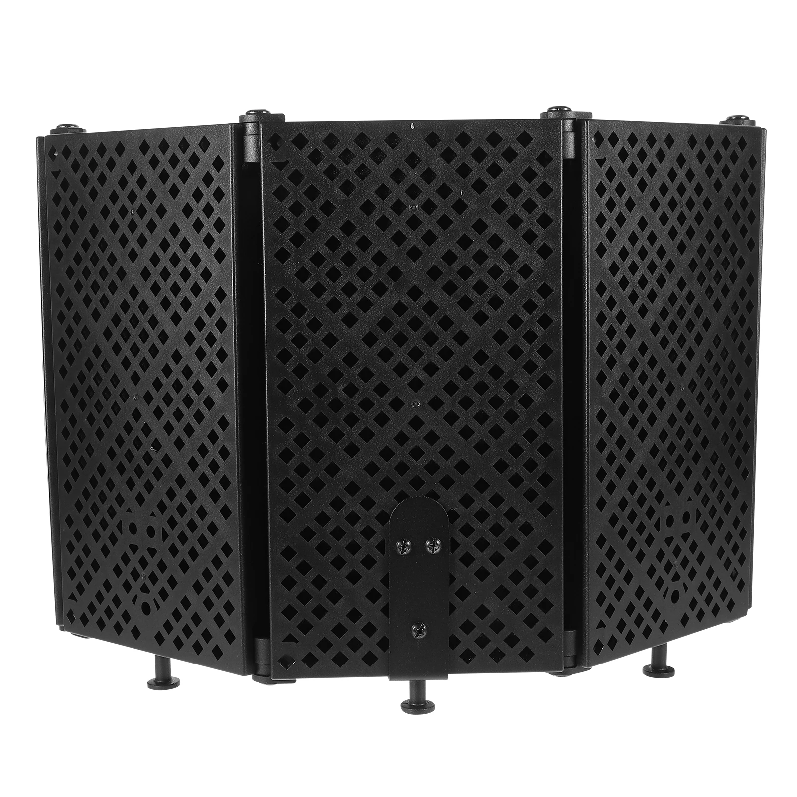 

Five-door Sound Insulation Cover Microphone Ball Enclosures ABS EVA Acoustic Absorber Foldable Countertop Tabletop
