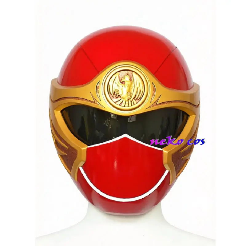 

Костюм для косплея Nekocos Ninpu Sentai Hurricaneger Hurricane Red: красный шлем и маска из смолы, индивидуальный размер