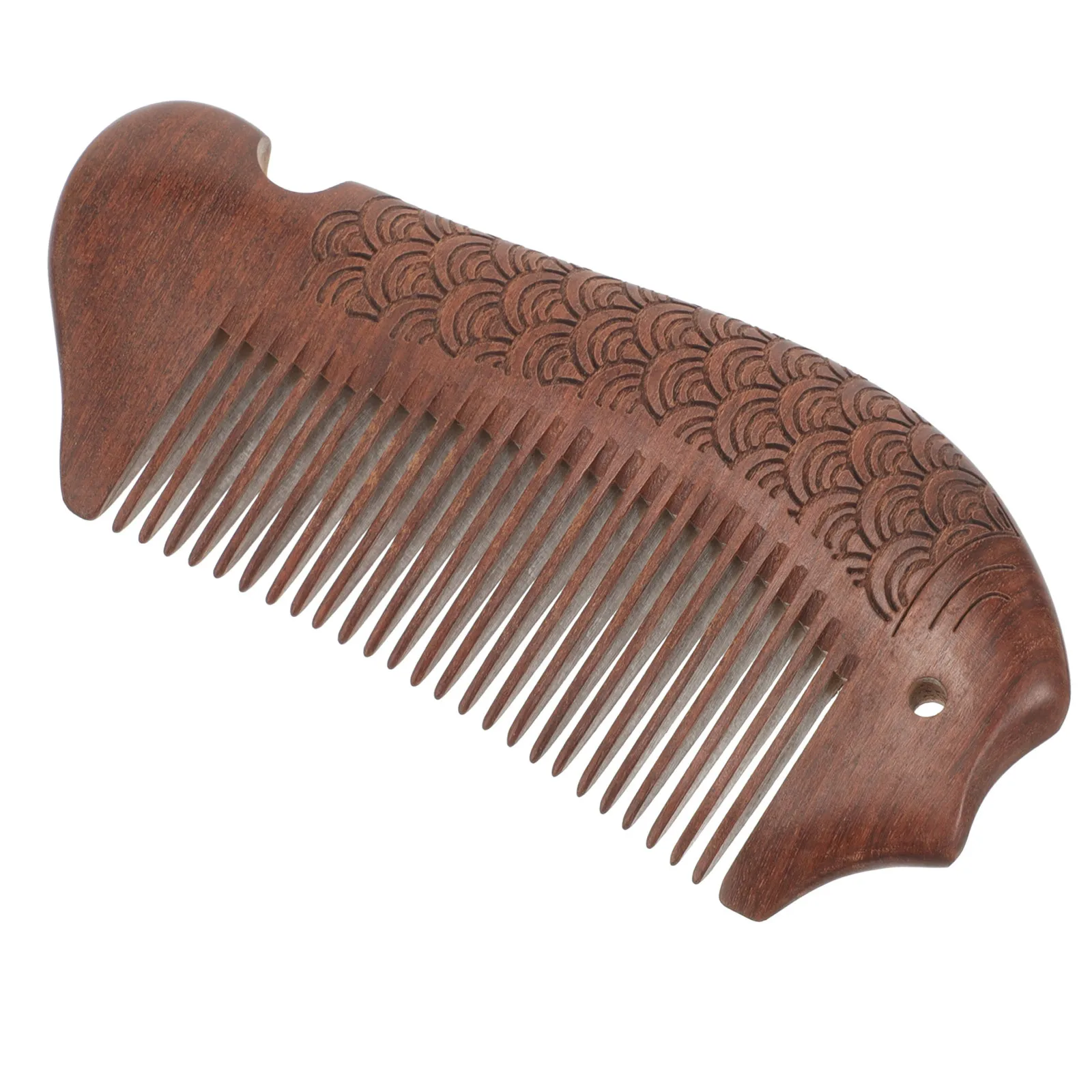 

Portable Wooden Comb Small Fish Shape Fine Tooth Hair Detangling Massage Compact Decorative Wood Comb Wooden Beard Combs