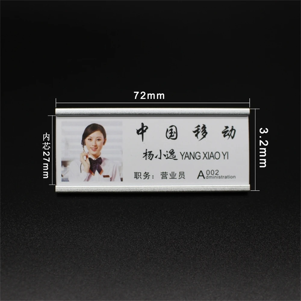 Name Badge Wholesaler Brooch Magnets Metal  Fastener Brooch Holder Card Name Tag