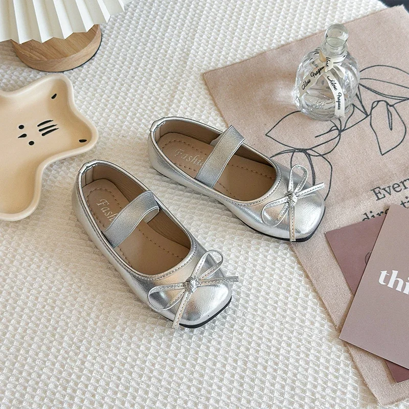 

Girl Leather Kids Shoes Classic Simple Children's Flats For Wedding Party Versatile Kids Fashion Spring Autumn Causal Shoes