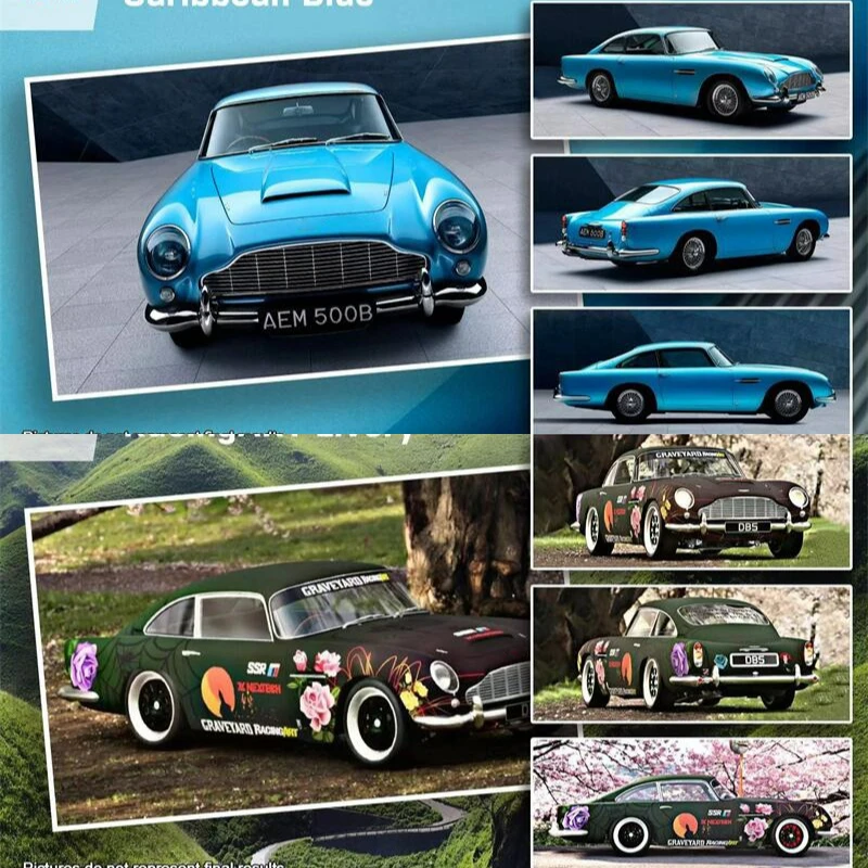 

**Pre-Order** DCM 1:64 DB5 60 Years Celebration Caribbena Blue / Greveyard RacingART livery limited500 Diecast Model Car