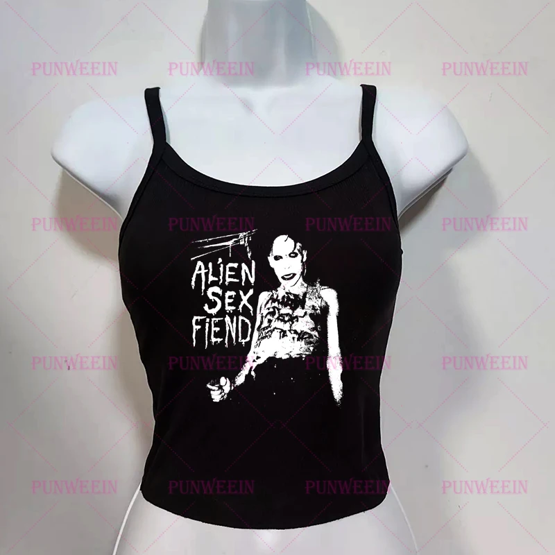 Demon Gothic vampires punk dark Emo 90s Clothes Vintage Y2k crop Top Streetwear Women T-shirt Baby Tees Y2k Top hip hop Clothing