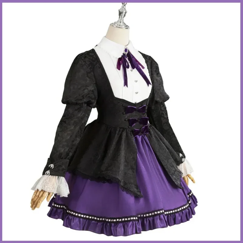 Anime Panty & Stocking con calza reggicalze · parrucca costume cosplay anarchia abito da sera viola Lolita donna bella festa sui