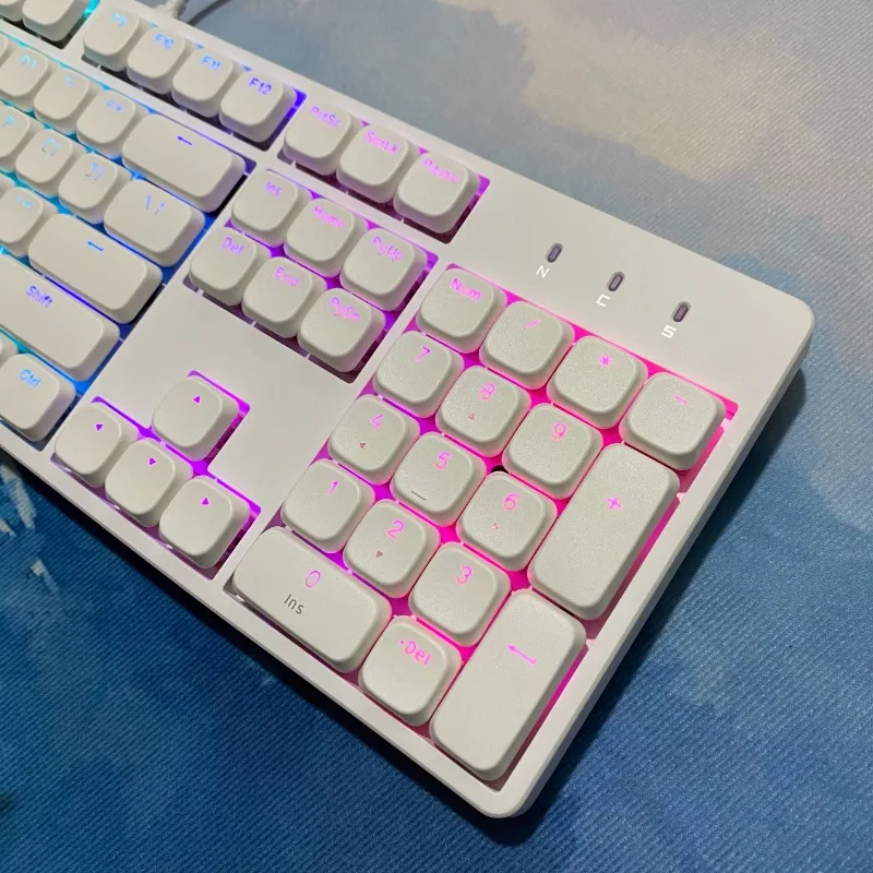 Imagem -04 - Teclado Mecânico de Perfil Baixo Silencioso com Fio Ultrafino Rgb Hot-swap Minimalista Personalizado Escritório Jogos Presente Tipo-c 100