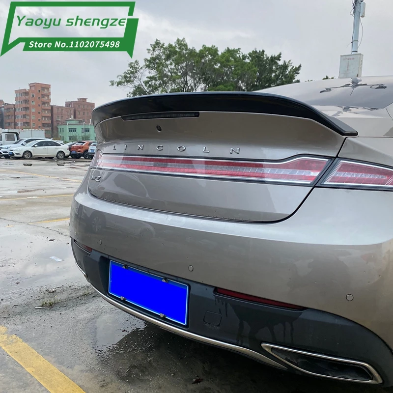 For Lincoln MKZ spoiler ABS material Primer and baking paint Car Rear Wing Trunk Lip Spoiler 2014 2015 2016 2017 2018 2019