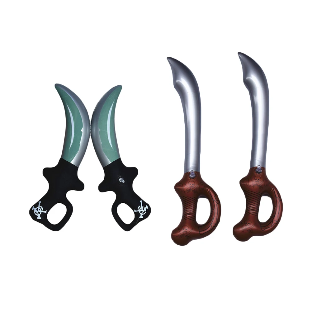 

4 Pcs Pirate Knife Toy Props Children Pretend Play Inflatable Toys for Kids
