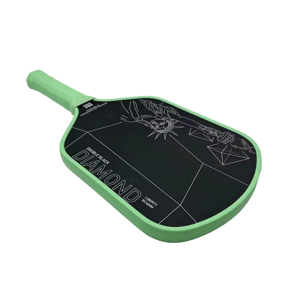 Pagaia da pickleball professionale serie VYORA Liberty 2025 - Nucleo a nido d'ape in polimero termoformato da 16 mm con fibra di carbonio Toray T700