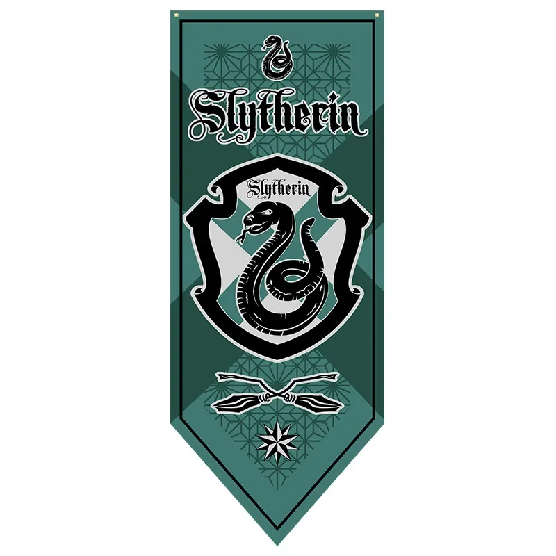 40x120cm Hogwarts Decorative Flag Harries Potters Magic Academy Gryffindor Slytherin Banner Party Supplies Movie Decoration Gift