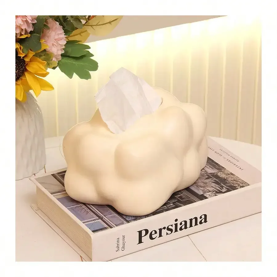 Tissue Boxes Holder Cream-Colored Living Room, Dining Room, Entryway Decoration for Tissue Storage Napkin Holder    Servilletero