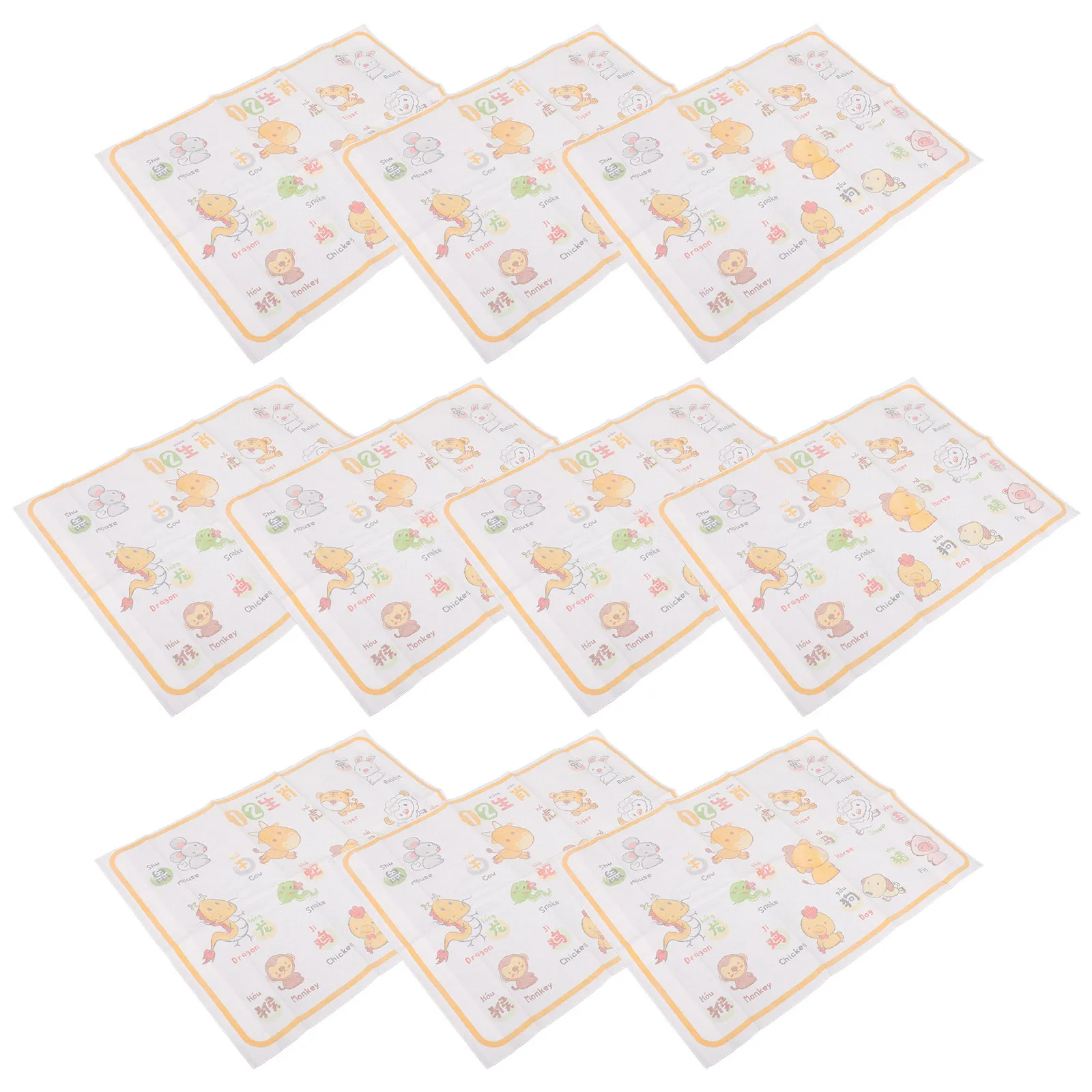 10Pcs Baby Disposable Placemat Oil-Proof Foldable Travel Travel Dining Table Mats for Toddlers Baby Placemats Toddler Place Mats