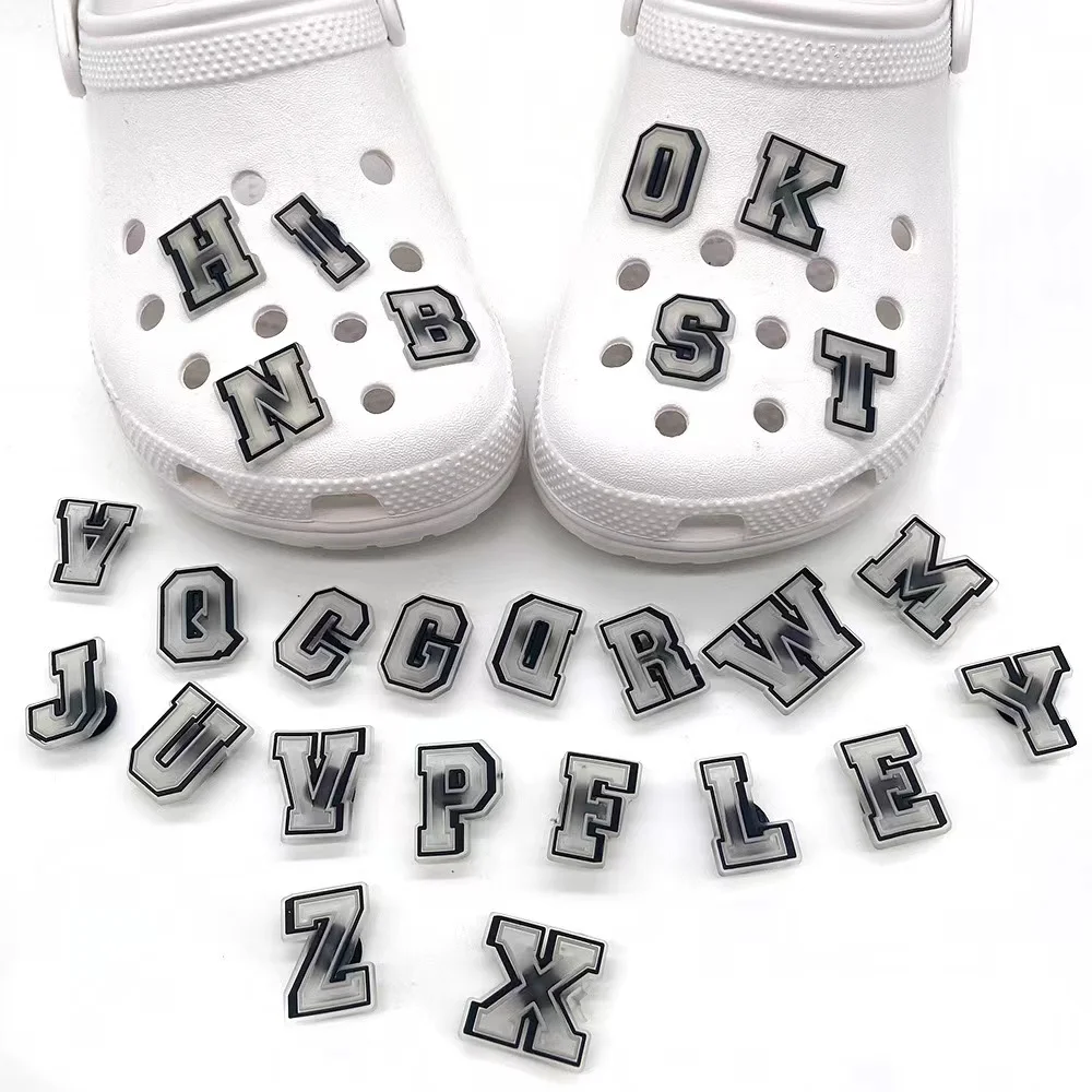 1/26pcs Luminous Letter Shoe Charms Decorations for Fluorescence Alphabet Pins Shoe Accessories Charm Boys Girls Kids Xmas Gifts image 3
