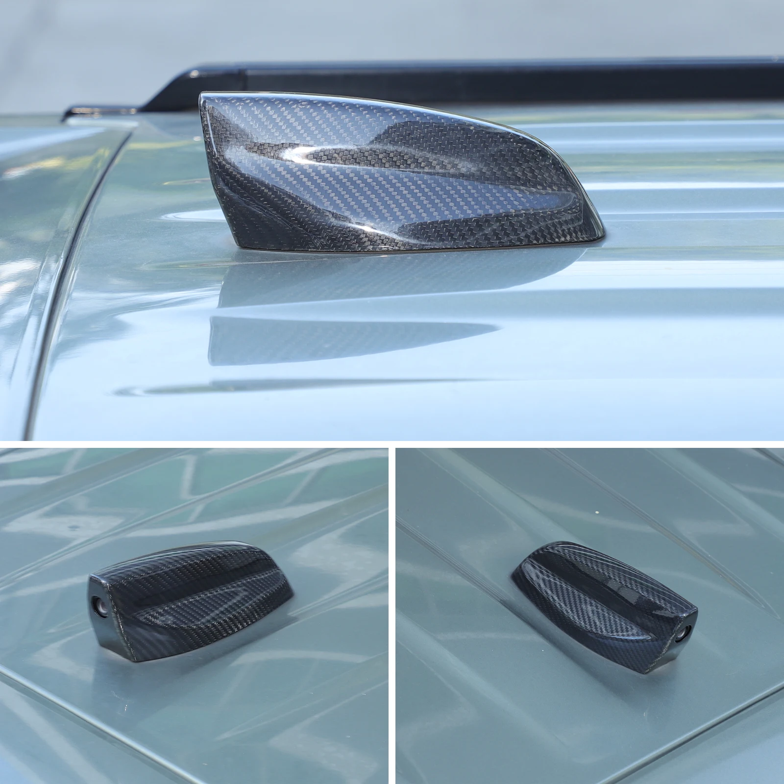 

Dry Carbon Fiber Shark Fin Antenna Cover Trim For Land Rover Defender 90 110 130 L663 2020-2025 Sticker Modification Accessories