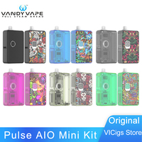 Original Vandy Vape Pulse AIO Mini Kit 80W Mod Vessel Vessel Pre-Built Tank / DIY RBA Tank Fit VVC Coil E-Cigarette Vape