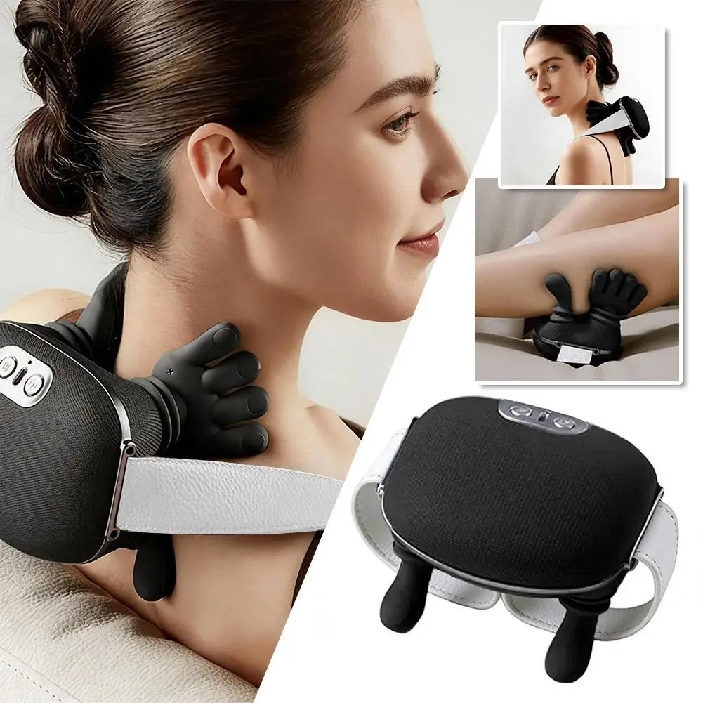 

Neck Shoulder Massager Simulated Hand Shiatsu Back Cervical Massage Machine Electric Heated Fatigue Relief Relax Muscles