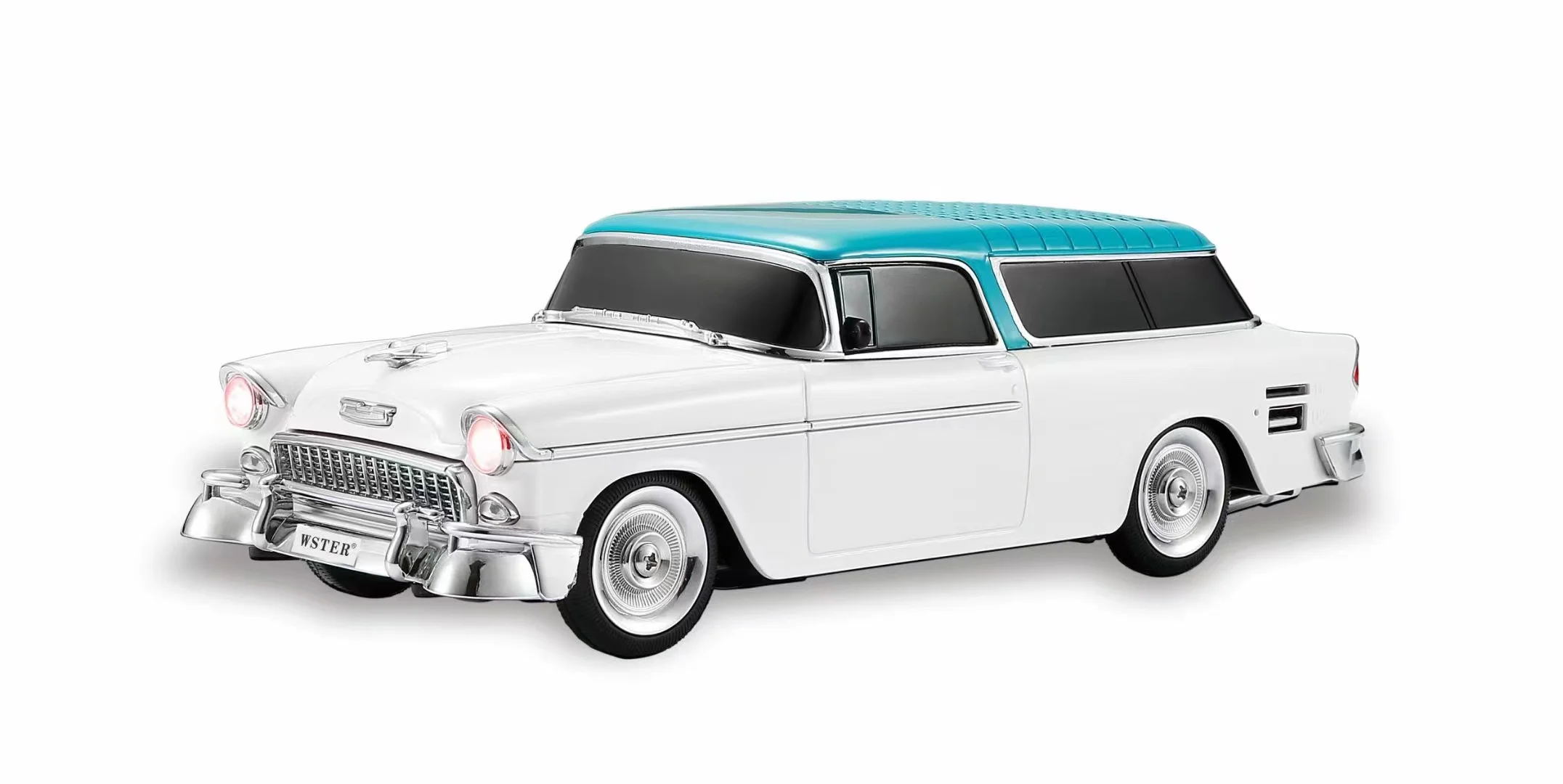 スマート スピーカー 1/18 USB microSD 1955 ベルエアワゴン EONKO WS-1955 Nomad Deep Bass Car Shaped Bluetooth Speaker with TF