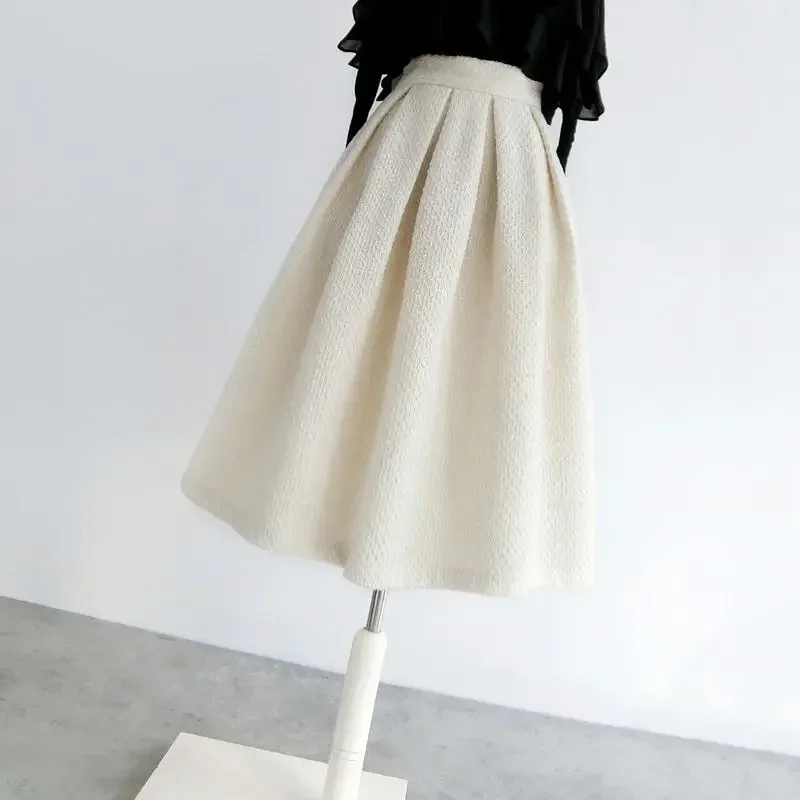 

New Spring and Autumn Fashion Slim Jacquard Fluffy Skirt Temperament Commuter Women's Flesh Covering Unique Half Skirt