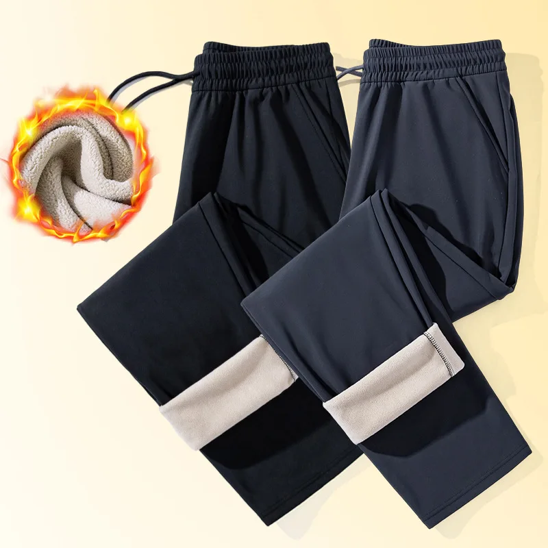 

Men's Trousers Thick Warm Polar Fleece Joggers Sportswear Drawstring Trousers Classic 5xl Stretch Pants Windproof Thermal Pants