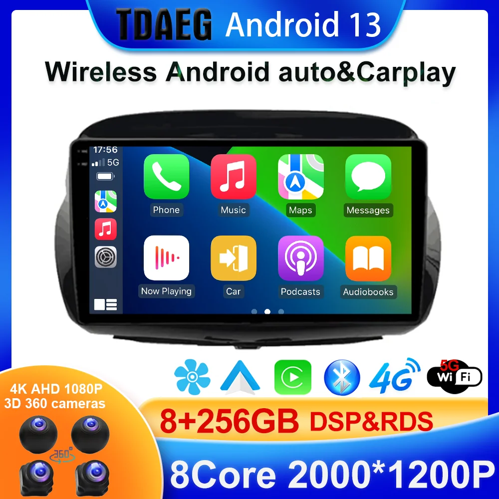 

Android 13 8 + 256G для Honda FR-V EDIX 2004 2005 2006-2007 GPS QLED IPS экран HDR камера CarPlay Bluetooth