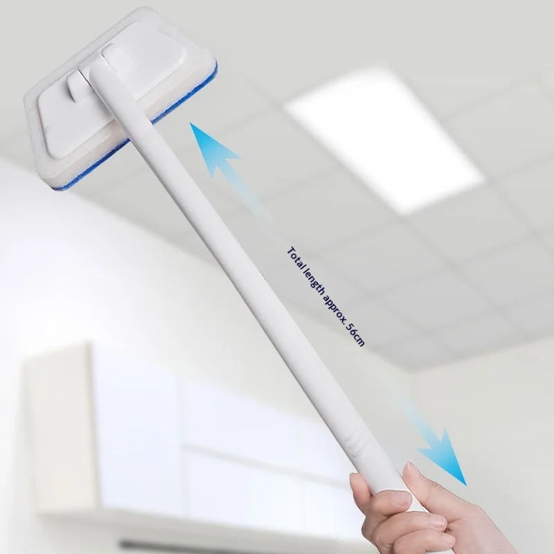 Replaceable Head Long Handle Sponge Cleaner, Multipurpose Brush for Bathroom Bathtub Tile Window Glass Home Daily Cleaning image 3