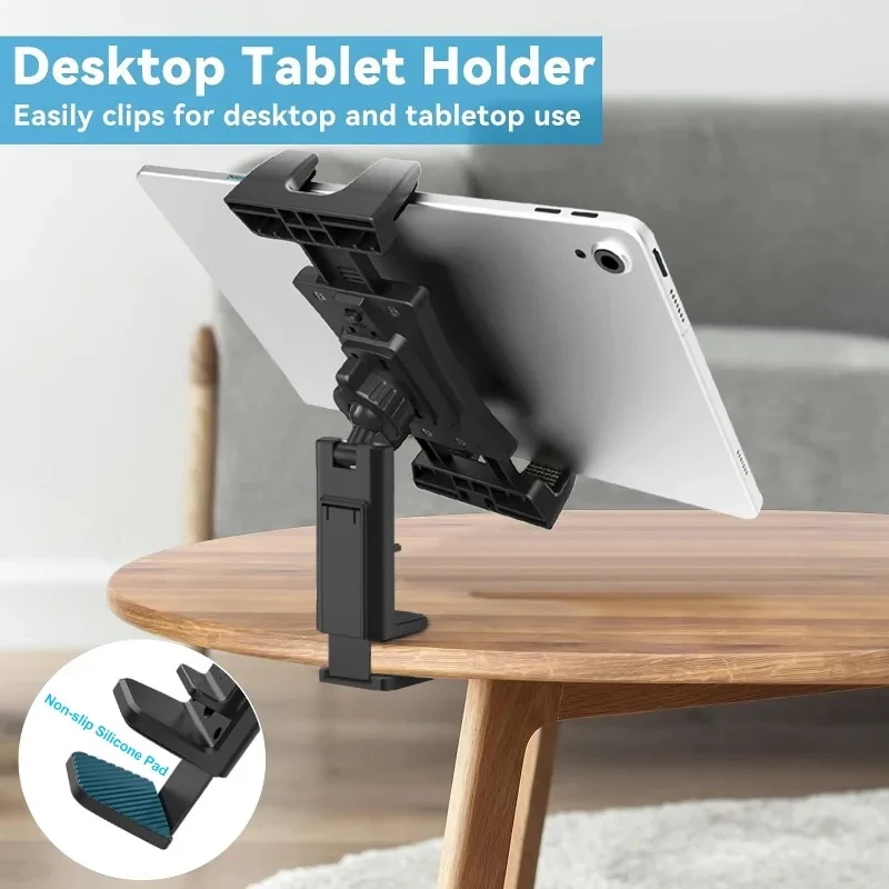 Airplane Tablet Holder Rotating Phone Stand 360 Degree Rotation Durable ABS Plastic Easy Install Portable for Business Travel
