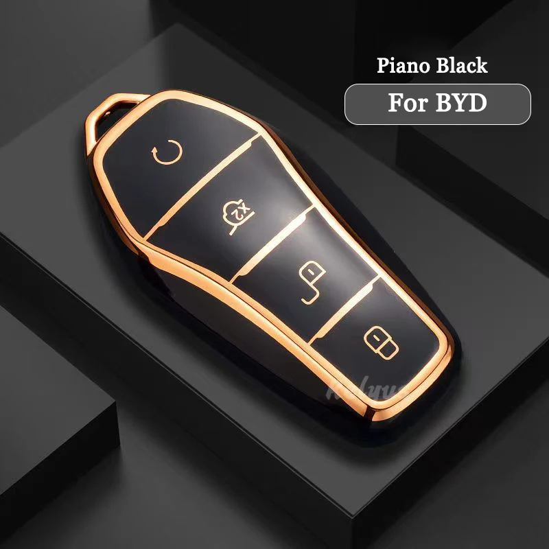 Funda de TPU suave para llave inteligente de coche, carcasa protectora sin llave para BYD Song PRO, Han EV Max Tang DM 2018 Qin PLUS, accesorios