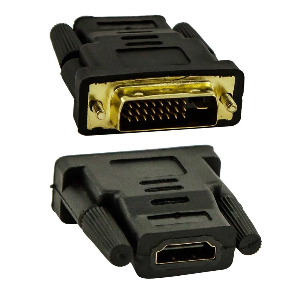 2PCS HDMI to DVI Gold-Plated Adapter Cable Compatible with Laptop, Monitor High-Speed HD Video Converter for Home Entertainment