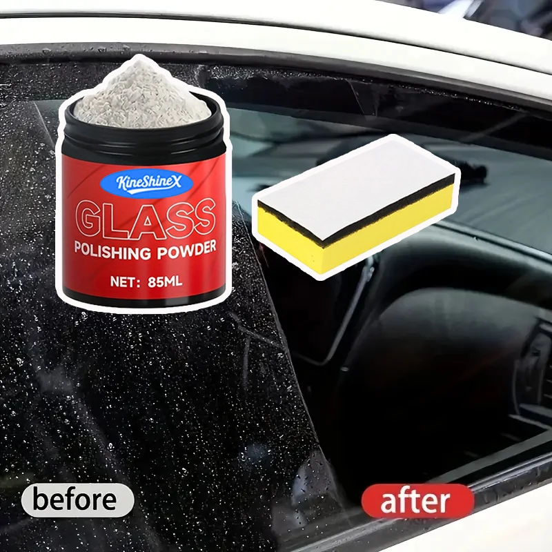 Glass Polishing Powder Restorer Tool 85ml Fast Scratch Remover for Car Mirrors Bathroom RV Mirror Surfaces Repair Solution