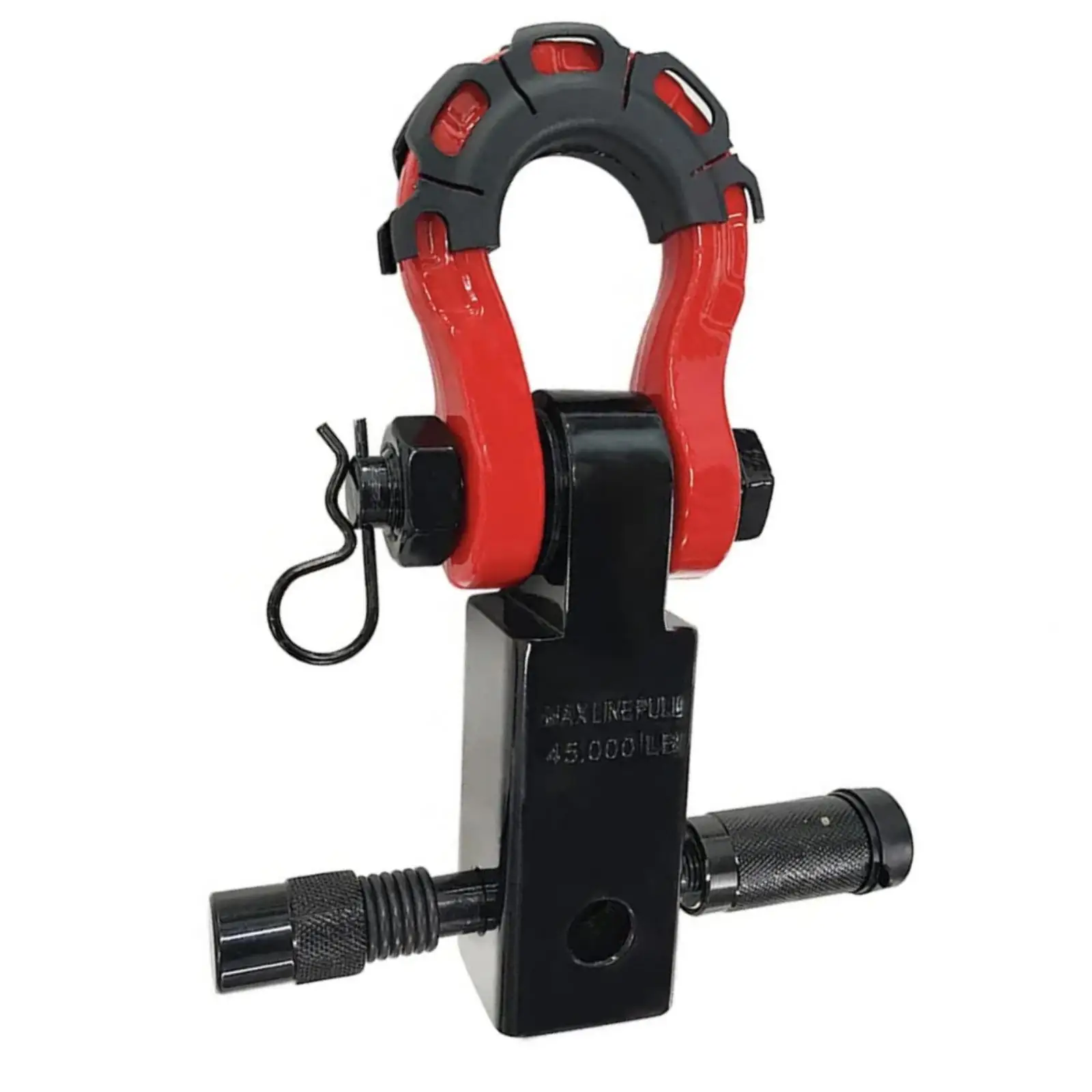 Tow Hitch Receiver with D-Ring Powder-Coated for Roadside Rescue