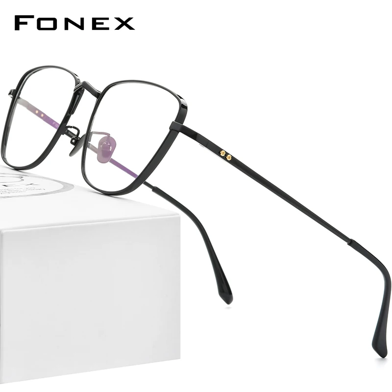 FONEX Titanium Glasses Frame Men 2021 New High Quality Eyeglasses Frames Women Korean Eyewear 8532