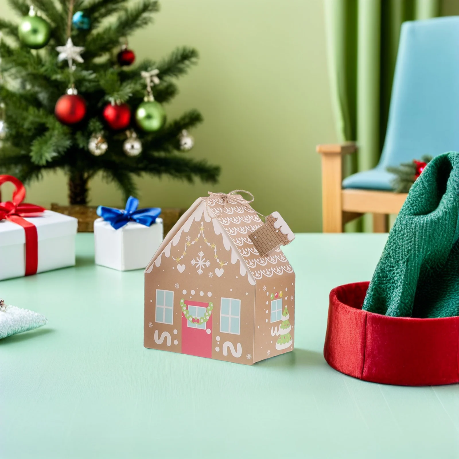 

24 set Christmas Advent Calendar Box Shaped Paper Treat For Holiday Party Favors Candy Chocolate Diy Countdown Storage