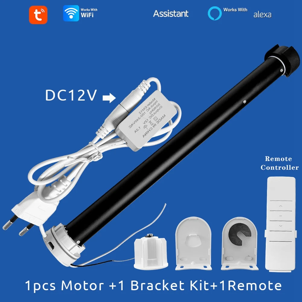 

CABE-Tuya Wifi Smart Curtain Motor Roller Shade Motor For 38Mm Tube For Alexa Google Home Voice Control