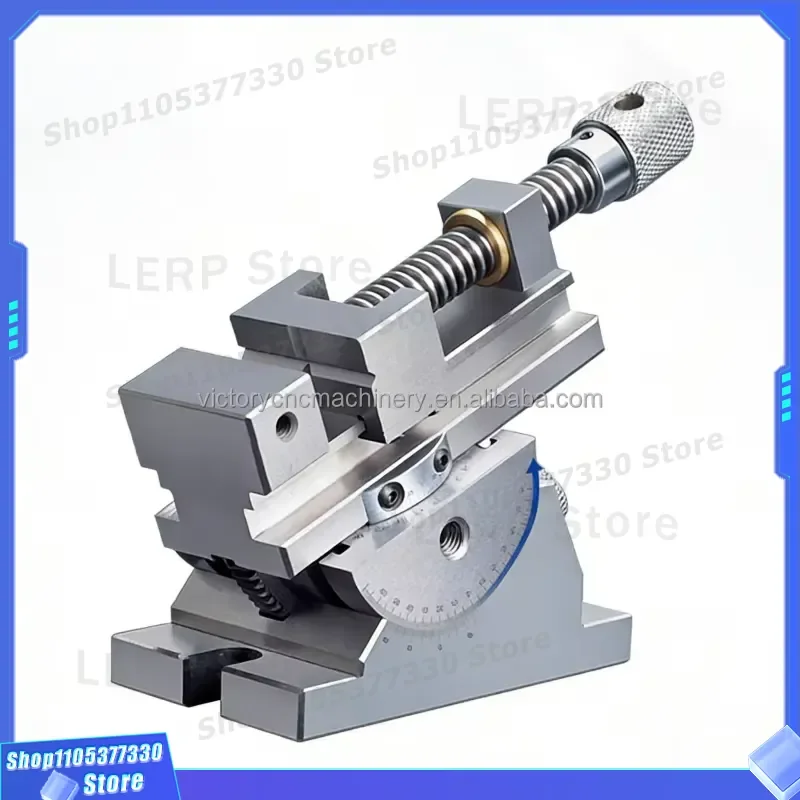 2 Inch Heavy Duty Milling Machine Clamp 360 Degree Rotary Vise with 0 to 60 Angle Adjustment for Metalworking Precision Tool