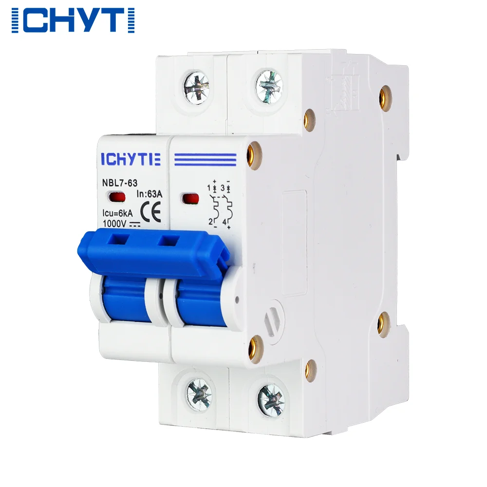 10個入り 経済型 2P DCミニサーキットブレーカー 600V 1000V MCB エアサーキットブレーカー 10A 16A 20A 25A 32A 40A 50A 63A