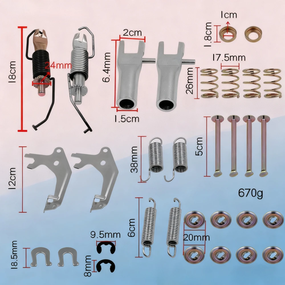 أدوات إصلاح الفرامل الخلفية للسيارة، مجموعة أدوات دبوس زنبركي لضبط فرامل اليد، طقم إصلاح الفرامل