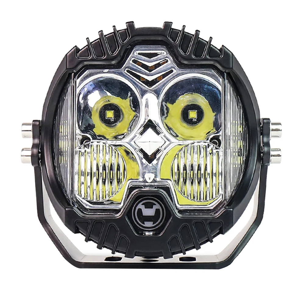 

5 Inch LED Headlights 40W 5000LM 4LEDS for Motorcycle Lada Offroad 4X4 UAZ 12V 24V Spotlight Work Light