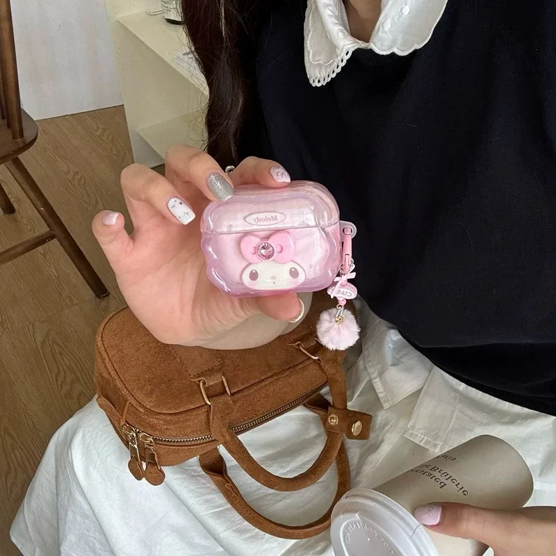 

Cartoon Kuromi Headphone Case For AirPods Pro 1nd Case Soft TPU Cover For AirPods 3 1 2 Air pods 4 Girls Earphone Charging Box