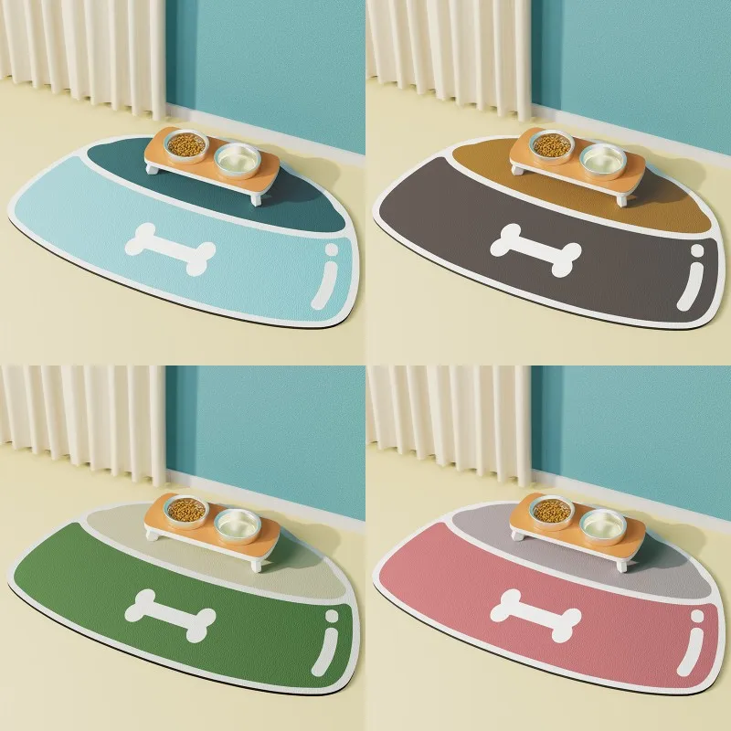 High Quality Pet Feeding Mat Absorbent Cat Mat for Dog Food and Water Bowls No Stains Quick Dry Cat Dog Water Dispenser Carpet