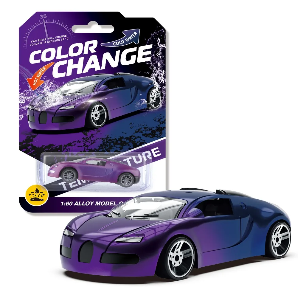 

Масштабная модель автомобиля 1:64 из сплава с изменением цвета при температуре, инерционная, гоночная, прочная конструкция