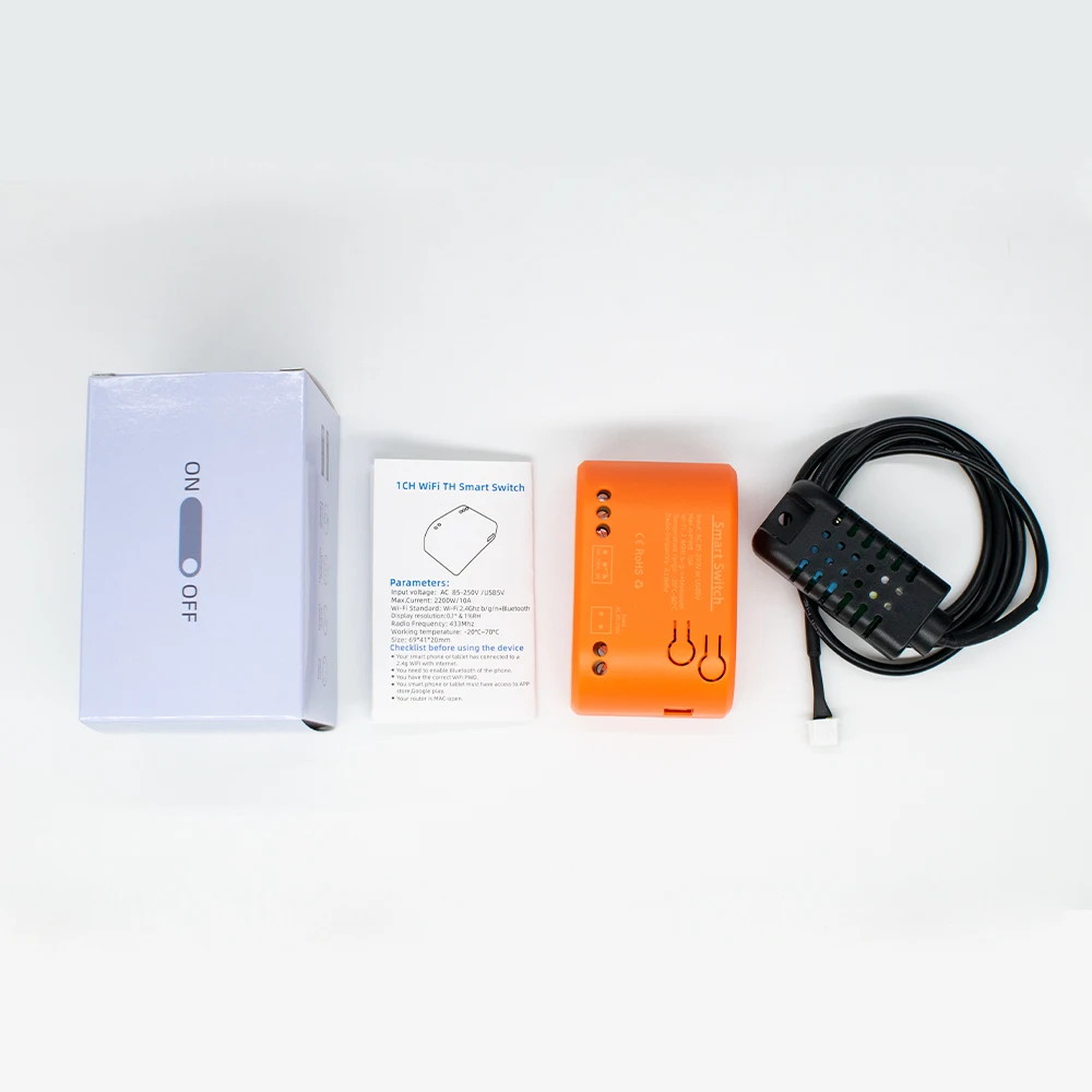 12 В 24 В 220 В Tuya WIFI умный переключатель с датчиком Humiture T & H мониторинг в реальном времени высокоточный зонд Alexa Work