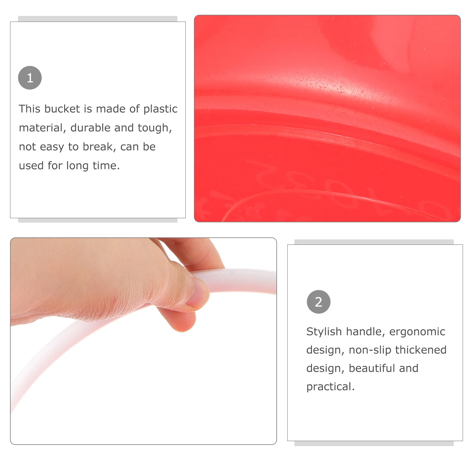 

Portable Plastic Water Bucket Thickened Durable Multipurpose Small Bucket with Handle for Dormitory Home Washing 5L