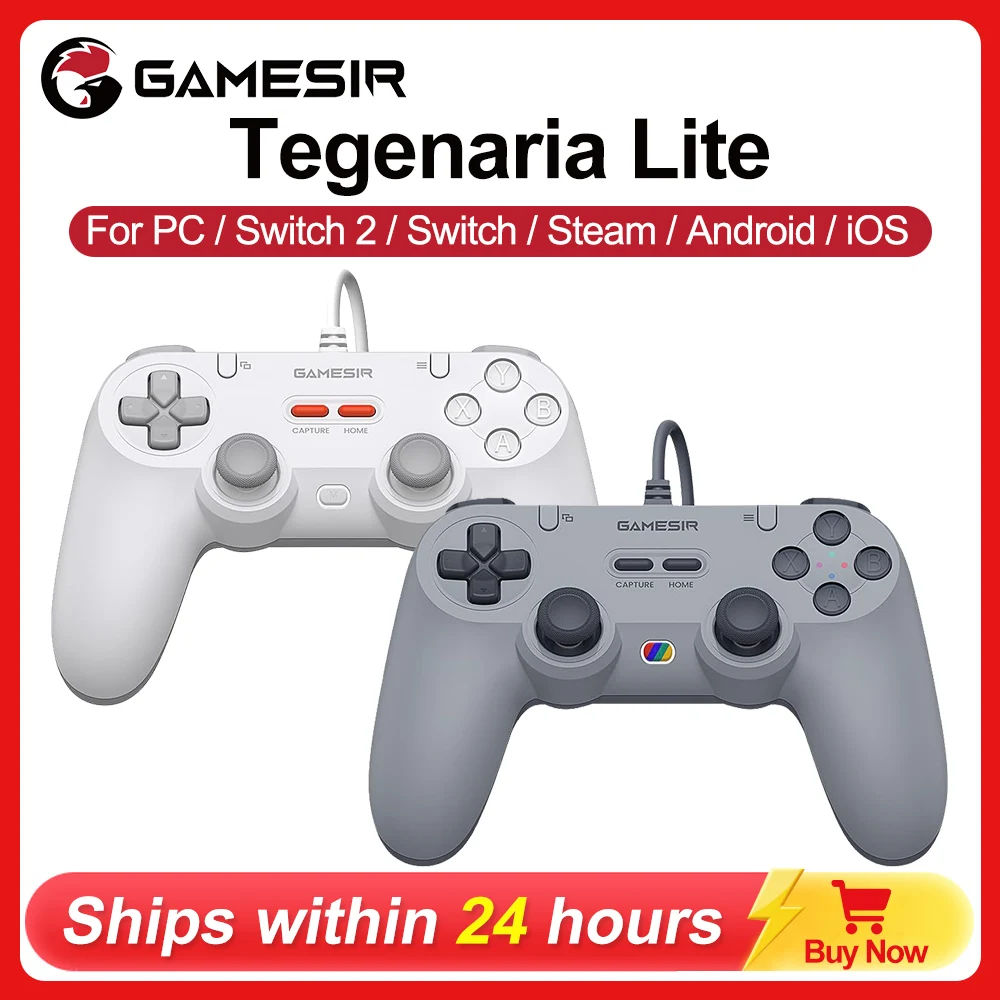 Gamesir Blanco Mando Con Cable Tegenaria Lite, Con Joysticks De Efecto Hall De 1000 Hz, Compatible Con Switch 2, Pc, Android E Ios. - Imagen 9